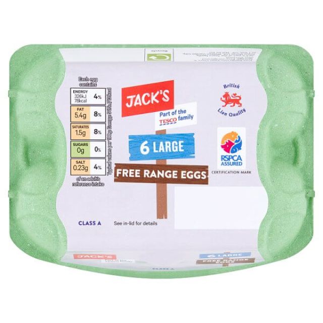 Jacks Large Free Range Eggs